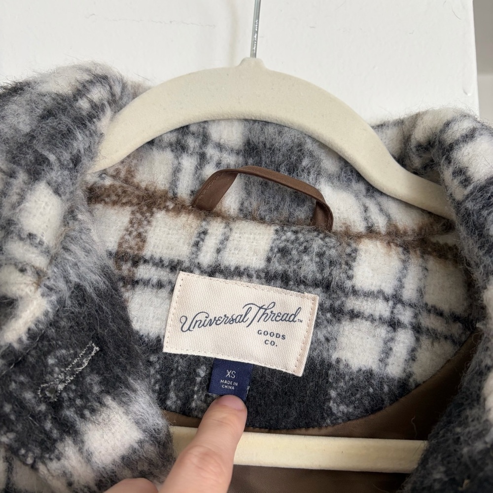 Universal Thread Plaid Wool-Blend Jacket - Picture 2 of 3